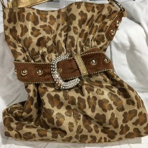 Sharif Leopard print hobo bag